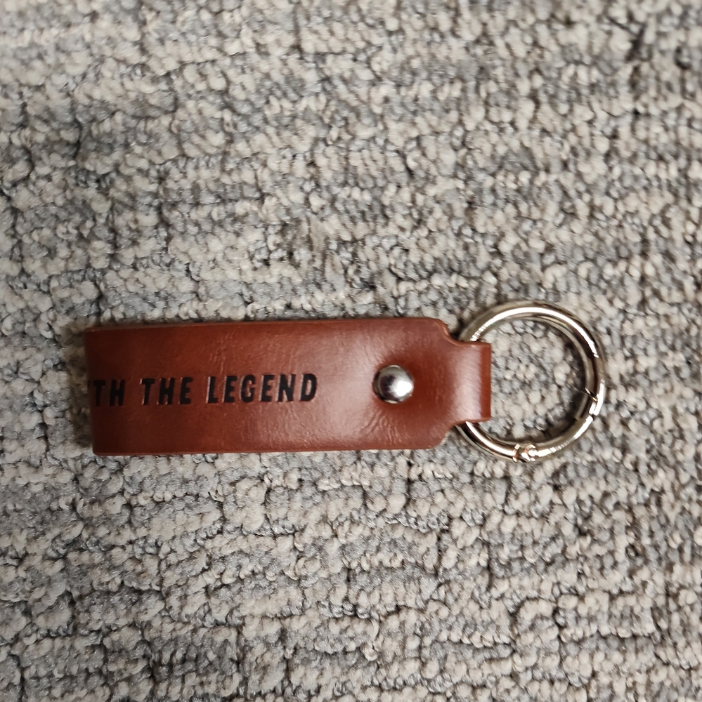 New! Faux Leather Keychain " The Man, The Myth, The Legend"
